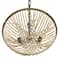Hello Honey® White Metal Chandelier with Draped Wood Beads